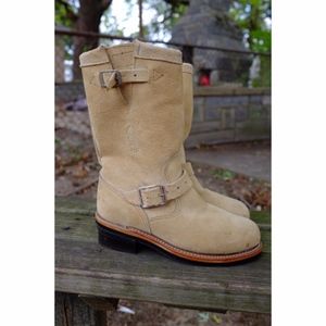 Chippewa Suede Steel Toe Engineer Boots